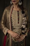 Heena Kochhar_Brown Embroidered Kurta Sharara Set_Online_at_Aza_Fashions