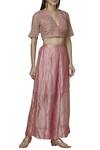 Shop_Urvashi Kaur_Pink Tissue Silk Palazzo _at_Aza_Fashions