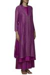 Urvashi Kaur_Purple Chanderi Jacket_Online_at_Aza_Fashions