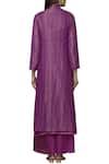 Shop_Urvashi Kaur_Purple Chanderi Jacket_at_Aza_Fashions