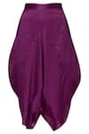 Shop_Urvashi Kaur_Purple Chanderi Silk Dhoti _at_Aza_Fashions