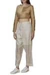 Buy_Urvashi Kaur_Off White Tissue Silk Striped Pant  _at_Aza_Fashions