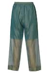 Urvashi Kaur_Blue Tissue Silk Overlay Pants  _Online_at_Aza_Fashions