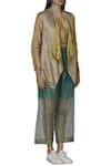 Urvashi Kaur_Gold Tissue Silk Woven Reversible Jacket _Online_at_Aza_Fashions