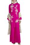 Buy_Masaba_Pink Silk Embroidered Kurta Set_at_Aza_Fashions