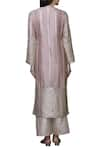 Shop_Simar Dugal_Pink Chanderi Round Kurta Set  _at_Aza_Fashions