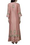 Shop_Simar Dugal_Pink Chanderi Round Kurta Sharara Set  _at_Aza_Fashions