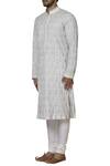 Manish Malhotra_Off White Silk Embroidered Kurta Set_Online_at_Aza_Fashions