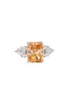 Tsara_Orange Crystal Ring _Online_at_Aza_Fashions