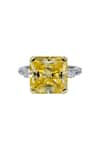 Tsara_Yellow Crystal Ring _Online_at_Aza_Fashions