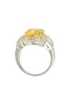 Buy_Tsara_Yellow Crystal Ring _Online_at_Aza_Fashions