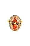 Tsara_Orange Crystal Ring _Online_at_Aza_Fashions