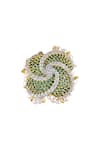 Tsara_Green Crystal Ring _Online_at_Aza_Fashions