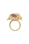 Buy_Tsara_Red Crystal Ring _Online_at_Aza_Fashions