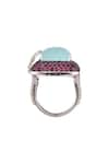 Buy_Tsara_Blue Crystal Ring _Online_at_Aza_Fashions