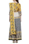 Shop_Soup by Sougat Paul_Beige Malasiyan Silk Round Printed Anarkali With Dupatta _at_Aza_Fashions