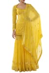 Buy_Tamanna Punjabi Kapoor_Yellow Georgette Heart Embroidered Sharara Set  _at_Aza_Fashions