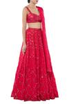 Tamanna Punjabi Kapoor_Pink Georgette Sweetheart Neck Embroidered Bridal Lehenga Set _Online_at_Aza_Fashions