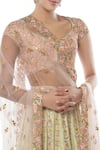 Tamanna Punjabi Kapoor_Green Chanderi Silk Round Bridal Lehenga Set  _at_Aza_Fashions
