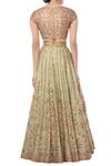 Shop_Tamanna Punjabi Kapoor_Green Chanderi Silk Round Bridal Lehenga Set  _at_Aza_Fashions