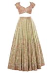 Shop_Tamanna Punjabi Kapoor_Green Chanderi Silk Round Bridal Lehenga Set  _Online_at_Aza_Fashions