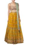 Tamanna Punjabi Kapoor_Yellow Chanderi Lehenga Set_Online_at_Aza_Fashions