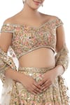 Tamanna Punjabi Kapoor_Off White Net One Shoulder Embroidered Bridal Lehenga Set _at_Aza_Fashions