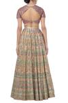 Shop_Tamanna Punjabi Kapoor_Purple Chanderi Silk Pentagon Embroidered Bridal Lehenga Set  _at_Aza_Fashions