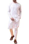 Arjuun Kilachand_White Cotton Embroidered Kurta _Online_at_Aza_Fashions