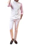 Buy_Arjuun Kilachand_White Linen Bundi _at_Aza_Fashions