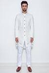 Buy_Arjuun Kilachand_Off White Cotton Silk Embellished Jacket With Kurta _at_Aza_Fashions