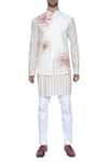Arjuun Kilachand Off White Wool Blend Embroidered Bundi With Kurta Online at Aza Fashions Arjuun Kilachand_Off White Wool Blend Embroidered Bundi With Kurta _Online_at_Aza_Fashions