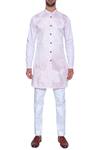 Arjuun Kilachand_Pink Cotton Embroidered Kurta _Online_at_Aza_Fashions