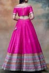 Shop_Vvani by Vani Vats_Pink Raw Silk Embroidered Lehenga Set_at_Aza_Fashions