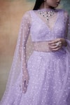 Shop_Vvani by Vani Vats_Purple Net Embroidered Lehenga Set_Online_at_Aza_Fashions