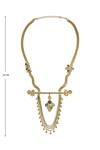 Mira By Radhika Jain Gold Plated Tiered Necklace Online at Aza Fashions Mira By Radhika Jain_Gold Plated Tiered Necklace_Online_at_Aza_Fashions