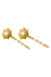 Buy_Zariin_Gold Beads Floral Hair Pin _at_Aza_Fashions