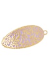 Buy_Zariin_Gold Floral Hairclip _at_Aza_Fashions