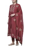 Buy Kora Red Chanderi Kurta Set at Aza Fashions Buy_Kora_Red Chanderi Kurta Set_at_Aza_Fashions