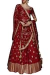 Buy_Vikram Phadnis_Raw Silk Embroidered Lehenga Set_at_Aza_Fashions