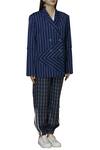 Buy_Two Point Two_Blue Striped Blazer_Online_at_Aza_Fashions