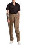 Son of A Noble Snob_Beige Linen Pleated Pants_Online_at_Aza_Fashions