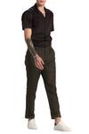 Son of A Noble Snob_Green Linen Pants For Men_Online_at_Aza_Fashions