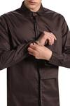 Shop_Son of A Noble Snob_Grey Cotton Shirt_Online_at_Aza_Fashions