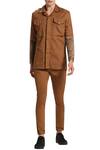 Son Of A Noble Snob_Brown Cotton Jacket_Online_at_Aza_Fashions