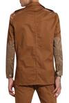 Shop_Son Of A Noble Snob_Brown Cotton Jacket_at_Aza_Fashions