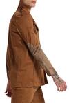 Buy_Son Of A Noble Snob_Brown Cotton Jacket_Online_at_Aza_Fashions
