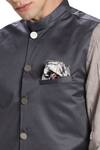 Son of A Noble Snob_Grey Cotton Nehru Jacket For Men_at_Aza_Fashions