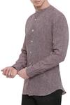 Buy_Mayank Modi - Men_Linen Textured Shirt_Online_at_Aza_Fashions