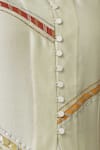 Nachiket Barve_Off White Chanderi Mandarin Collar Kurta Set  _at_Aza_Fashions